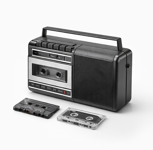 Kassettenrecorder + Kassettenpack 2x