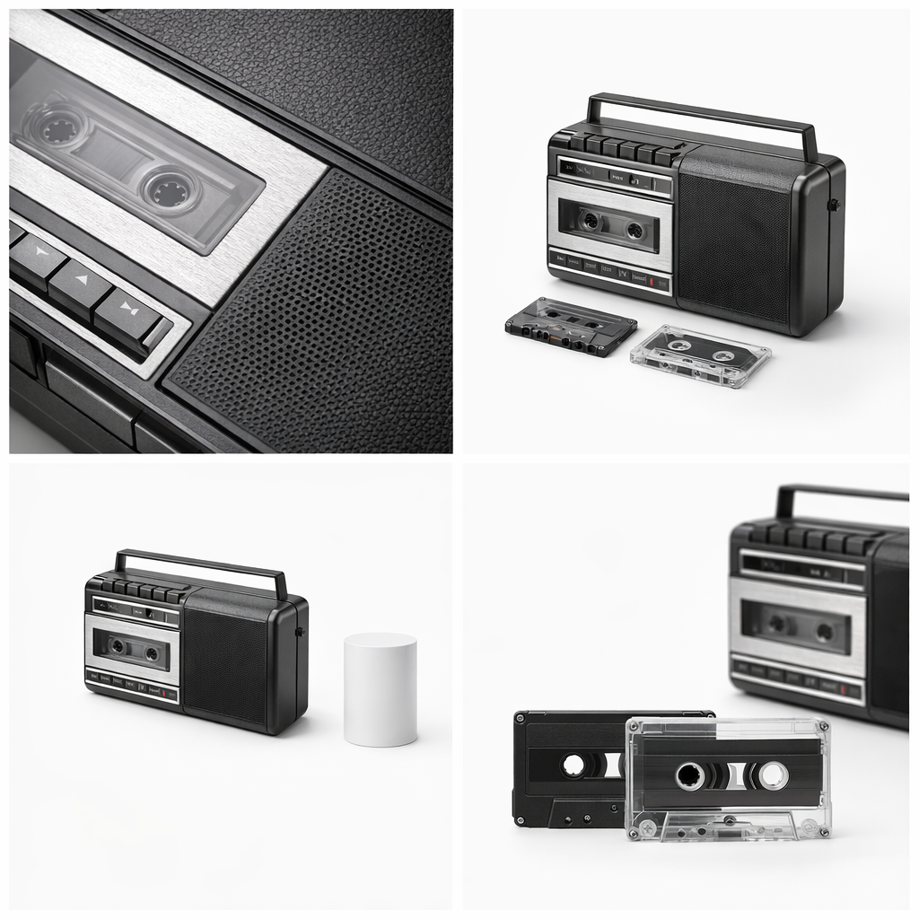 Kassettenrecorder + Kassettenpack 2x
